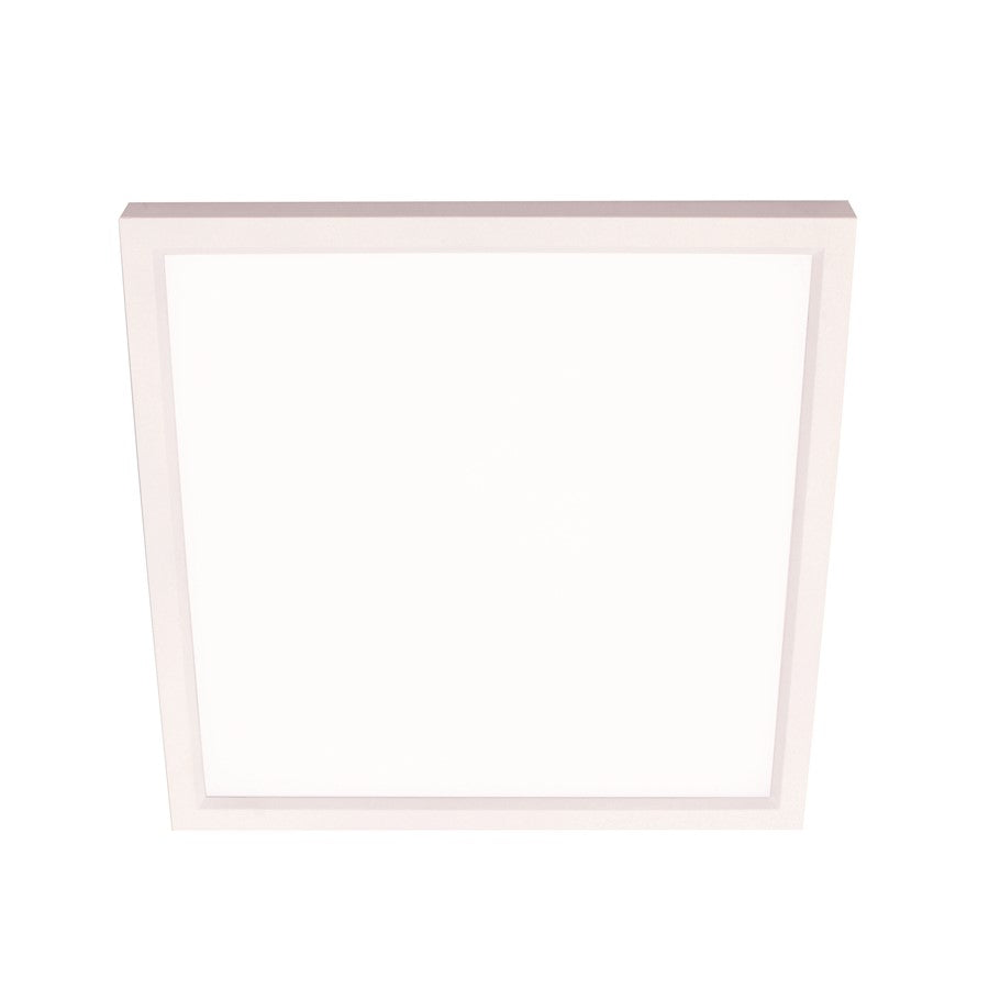 AFX Lighting Edge Square 1 Light 6" Flushmount, White/White - EGSF06LAJD1WH