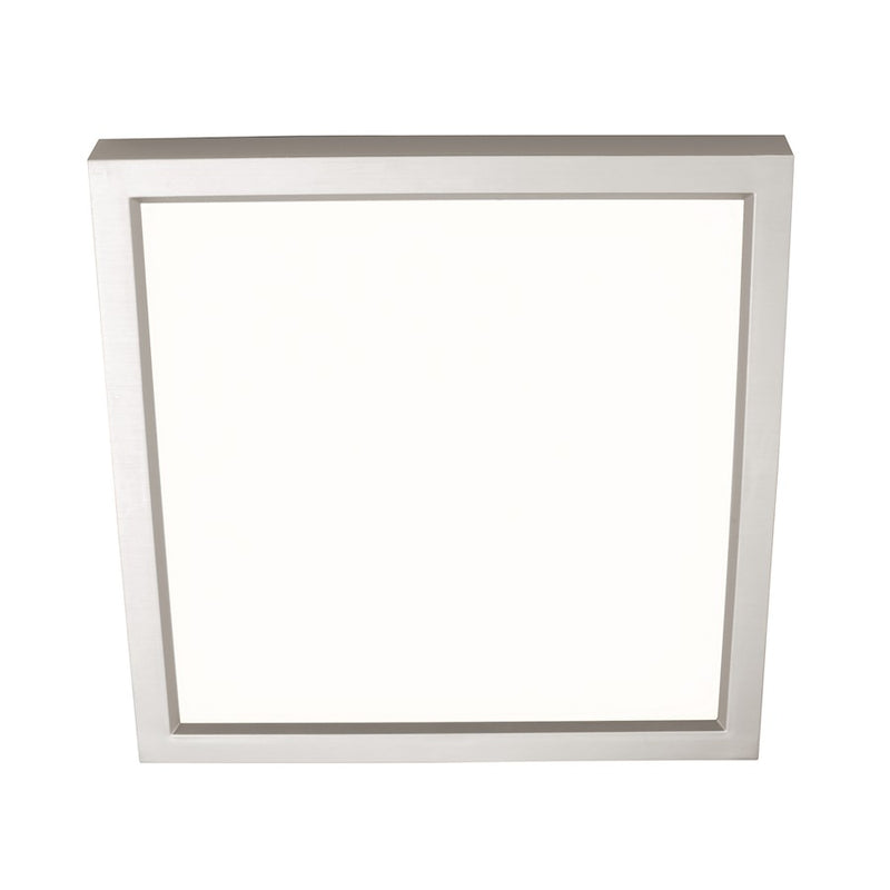 AFX Lighting Edge Square 1Lt 9" Flushmount, Nickel/White - EGSF09LAJD1SN