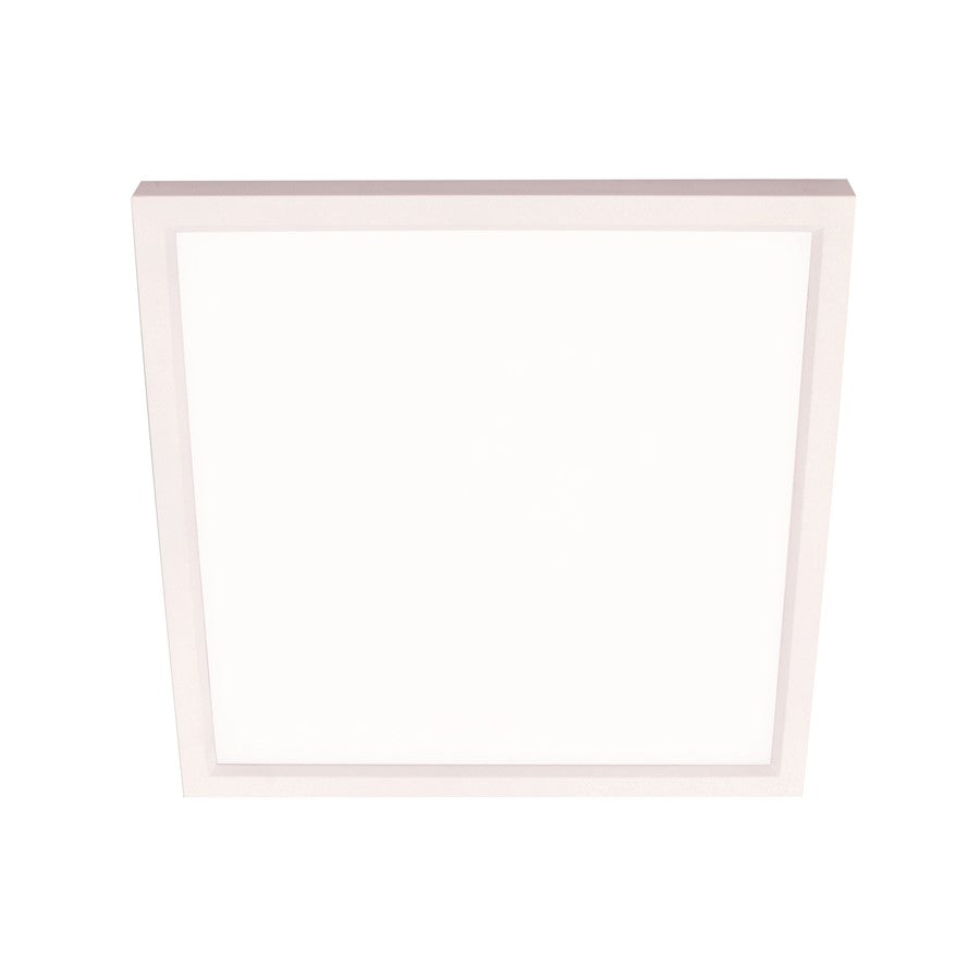 AFX Lighting Edge Square 1 Light 9" Flushmount, White/White - EGSF09LAJD1WH