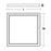 AFX Lighting Edge Square 1 Light 9" Flushmount, White/White