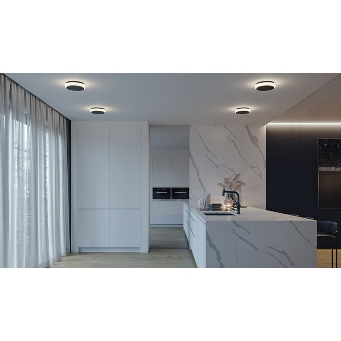 AFX Lighting Eris 1 Light 10" LED Ceiling Light, Black/White