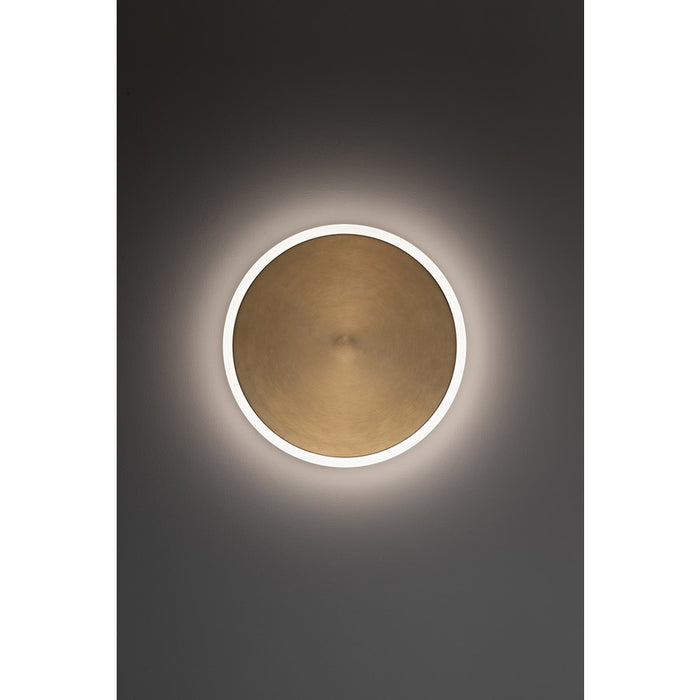 AFX Lighting Eris 1 Light 14" LED Ceiling Light, Brass/White