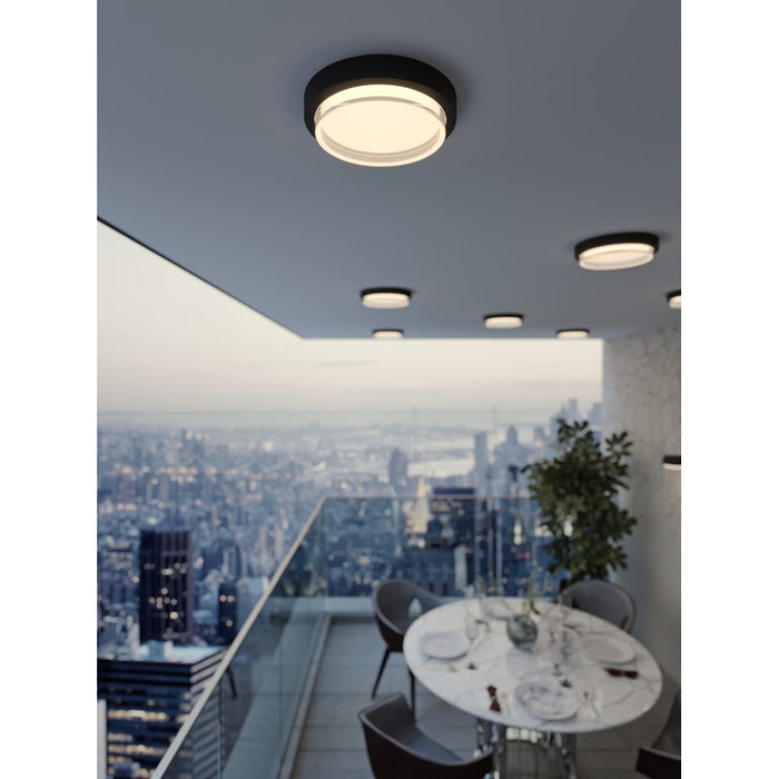AFX Lighting Elm LED Outdoor Flush Mount, Black/Black