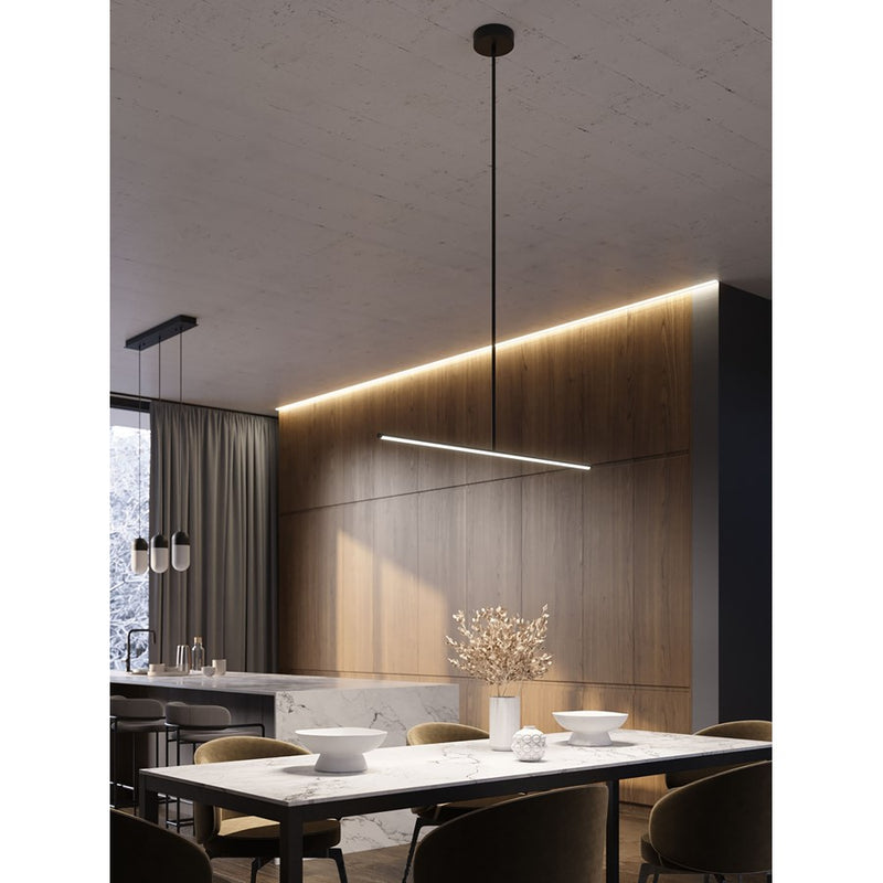 AFX Lighting Elizabeth 1 Light 42" Pendant, Black/White