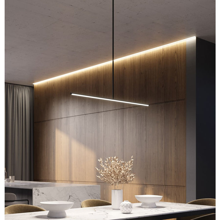 AFX Lighting Elizabeth 1 Light 42" Pendant, Black/White