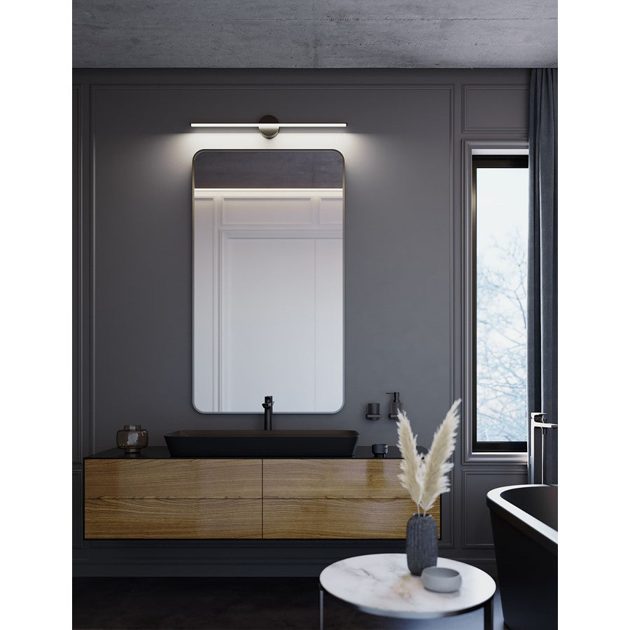 AFX Lighting Elizabeth 1 Light 24" Vanity Light, Nickel/White