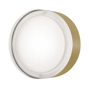 AFX Lighting Emma 6'' 1Lt LED Flush Mount, Light Antique Brs/Wht