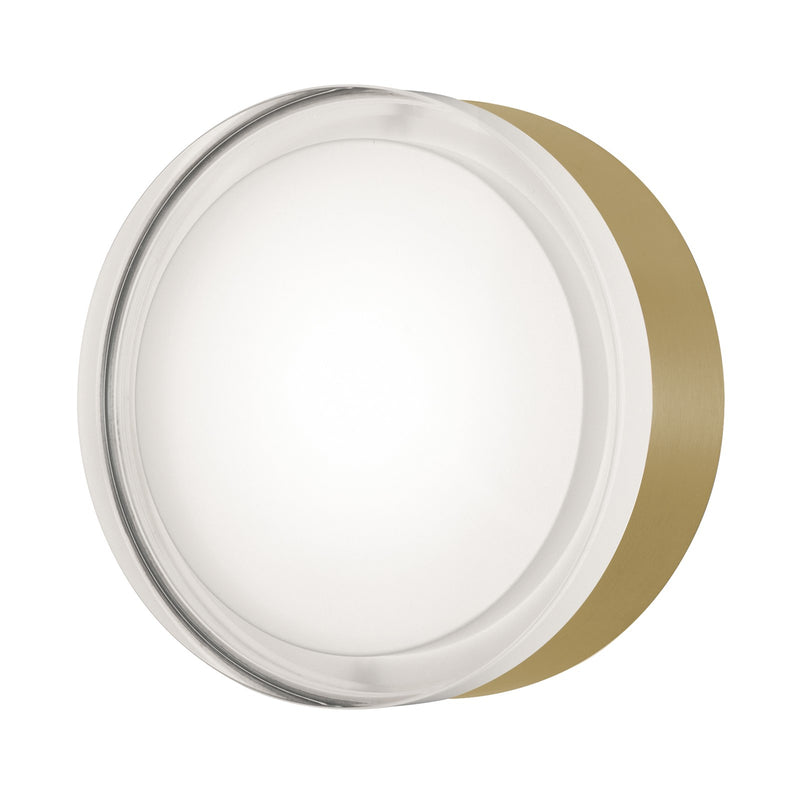 AFX Lighting Emma 6'' 1Lt LED Flush Mount, Light Antique Brs/Wht