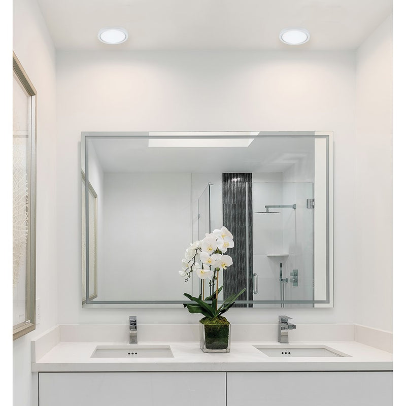 AFX Lighting Eon 1 Light 7" Flush Mount, White/White