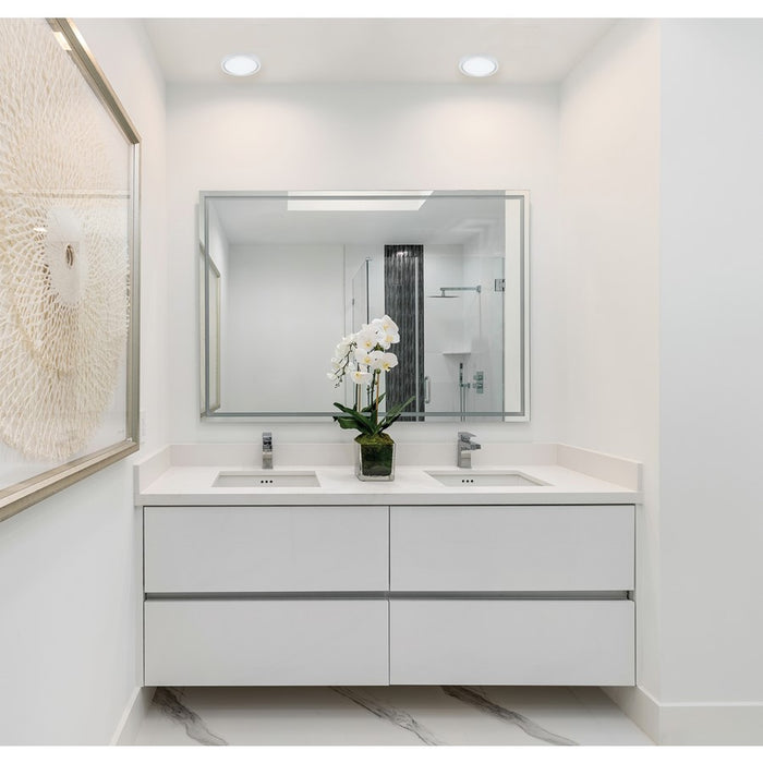 AFX Lighting Eon 1 Light 9" Flush Mount, White/White