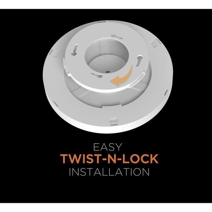 AFX Lighting Eon 1 Light 14" Flush Mount, White/White