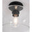 AFX Lighting Elsa 1 Light 10" Flush Mount, Black/Clear