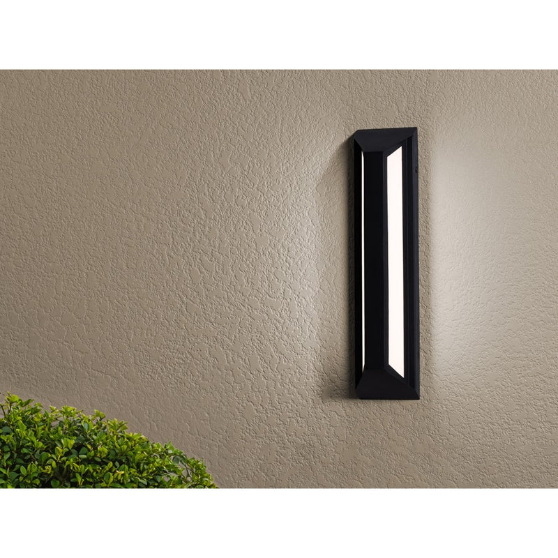 AFX Lighting Fulton 1 Light 18" Outdoor Sconce, Black/White