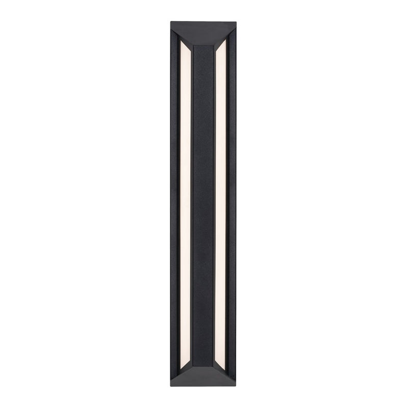 AFX Lighting Fulton 1 Light 24" Outdoor Sconce, Black/White - FTNW0424LAJUDBK