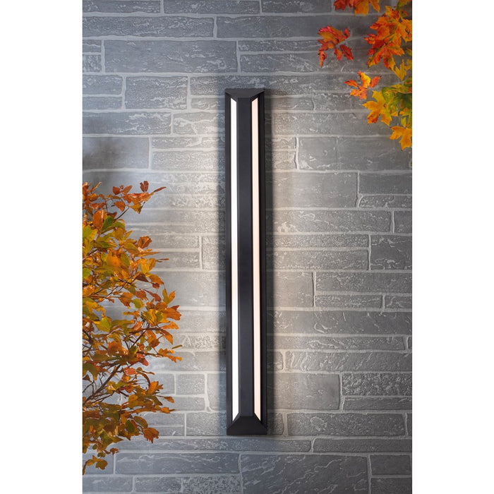 AFX Lighting Fulton 1 Light 36" Outdoor Sconce, Black/White