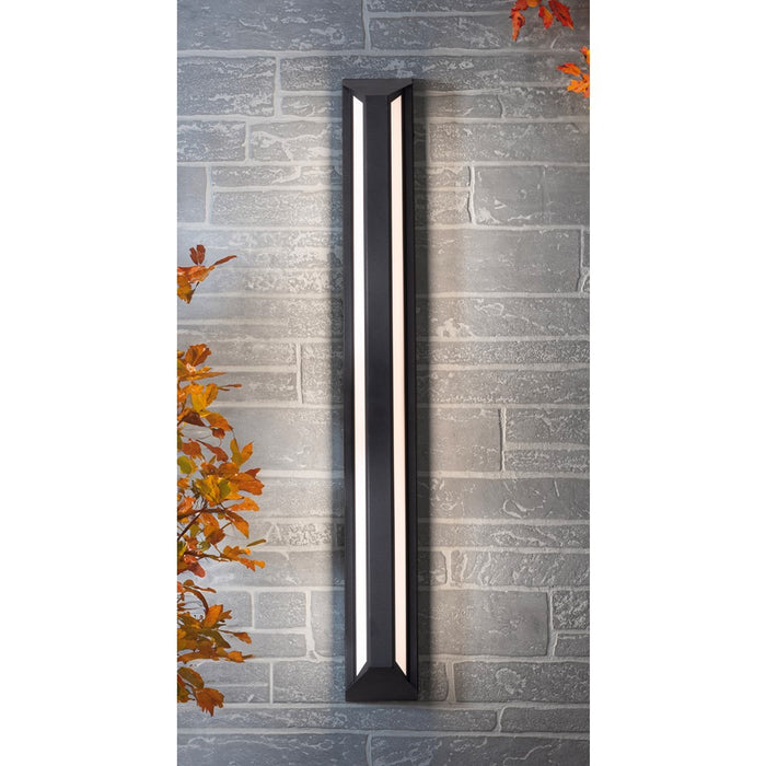 AFX Lighting Fulton 1 Light 36" Outdoor Sconce, Black/White
