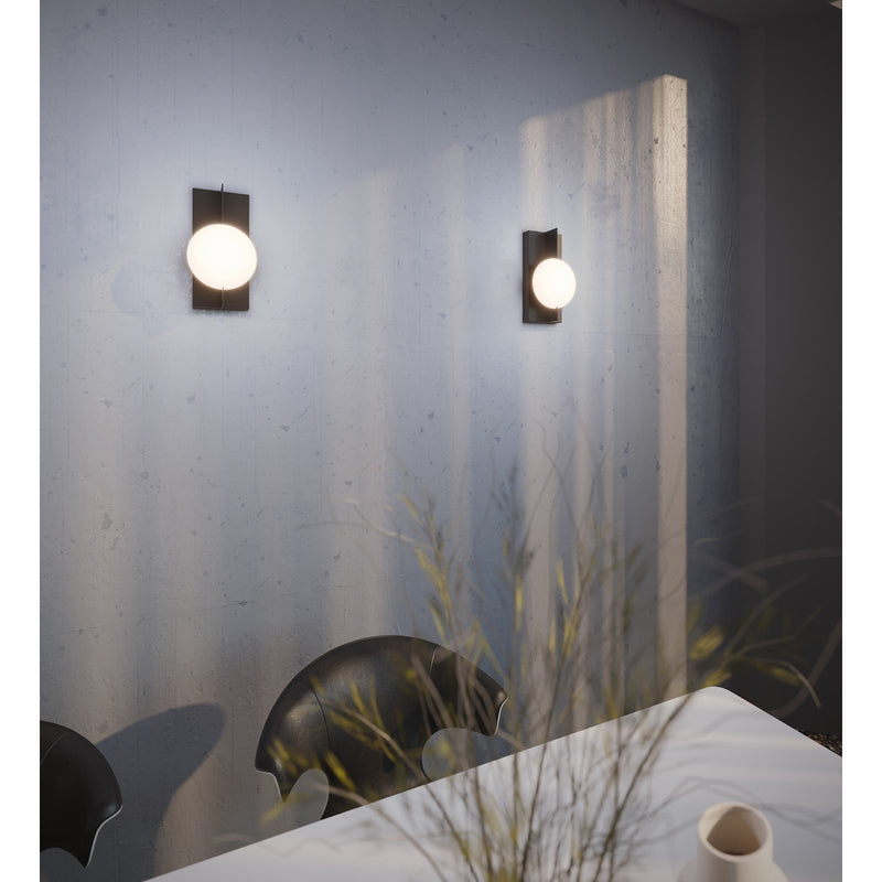 AFX Lighting Gates 10'' 1Lt LED Wall Sconce, Black/White