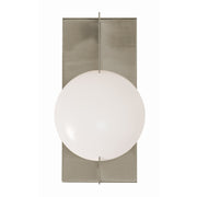 AFX Lighting Gates 10'' 1Lt LED Wall Sconce, Satin Nickel/Wht