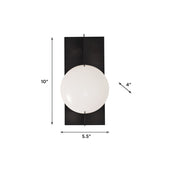 AFX Lighting Gates 10'' 1Lt LED Wall Sconce, Satin Nickel/Wht