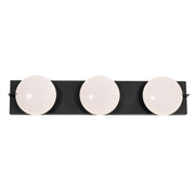 AFX Lighting Gates 24'' 3Lt LED Vanity Light, Black/White