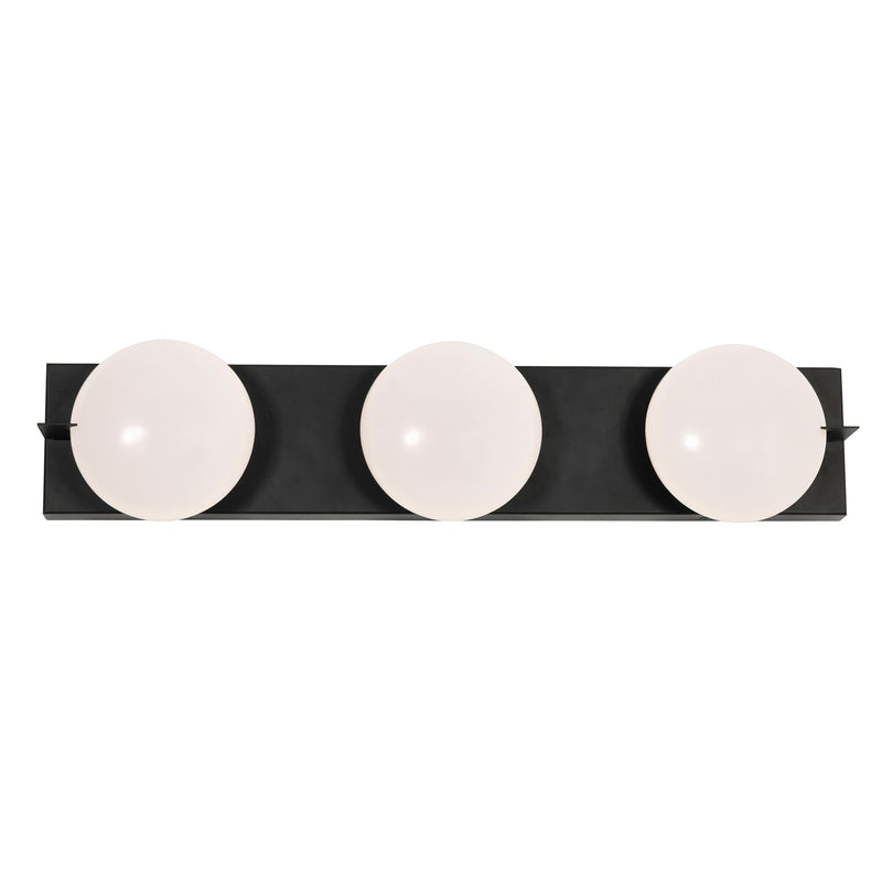 AFX Lighting Gates 24'' 3Lt LED Vanity Light, Black/White