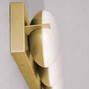 AFX Lighting Gates 24'' 3Lt LED Vanity Light, Satin Brass/Wht
