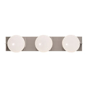 AFX Lighting Gates 24'' 3Lt LED Vanity Light, Satin Nickel/Wht