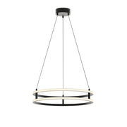 AFX Lighting Gemini 2LT 24'' LED Pendant, Black/White - GEMP24LAJUDBK