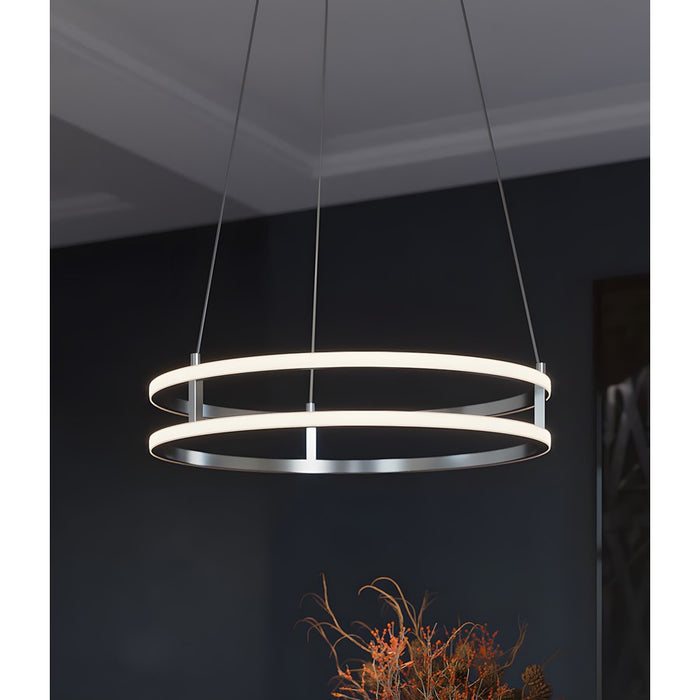AFX Lighting Gemini 2LT 24'' LED Pendant, Black/White