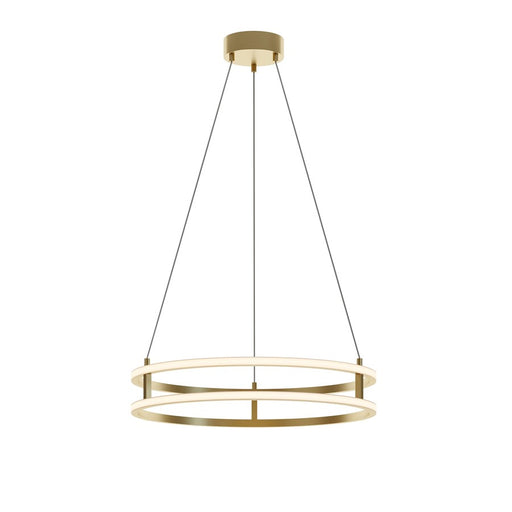 AFX Lighting Gemini 2LT 24'' LED Pendant, Gold/White - GEMP24LAJUDGD