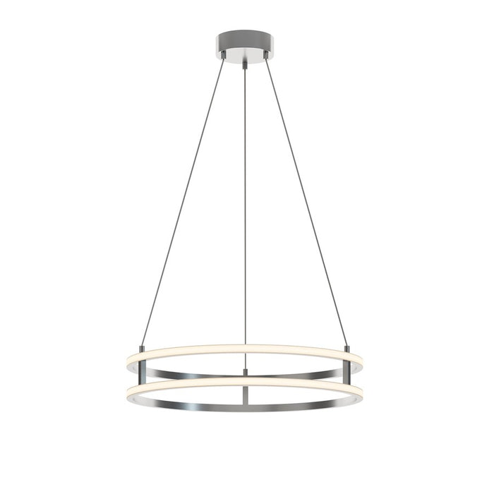 AFX Lighting Gemini 2LT 24'' LED Pendant, Painted Nickel/White - GEMP24LAJUDNP