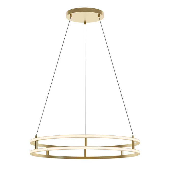 AFX Lighting Gemini 2LT 32'' LED Pendant, Gold/White - GEMP32LAJUDGD