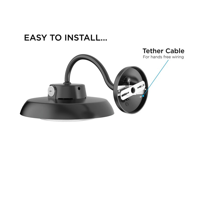 AFX Lighting Gilbert 1LT 7'' LED Outdoor Sconce, Black/Black