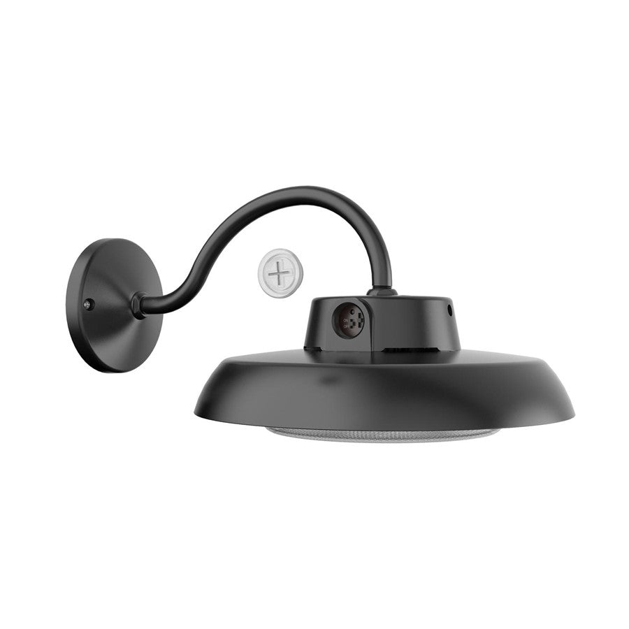 AFX Lighting Gilbert 1LT 10'' LED Outdoor Sconce, Black/Black - GILW1210LAJENBK