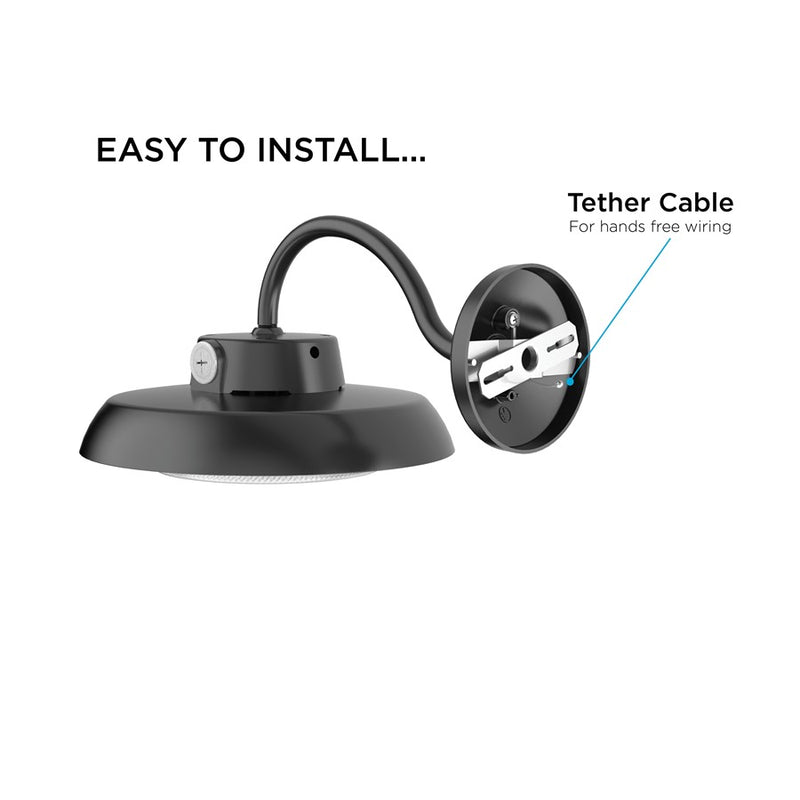 AFX Lighting Gilbert 1LT 10'' LED Outdoor Sconce, Black/Black