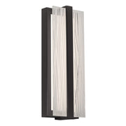 AFX Lighting Gallery 1Lt 14" LED Sconce, Black/Frosted Clear - GLYS0514LAJUDBK