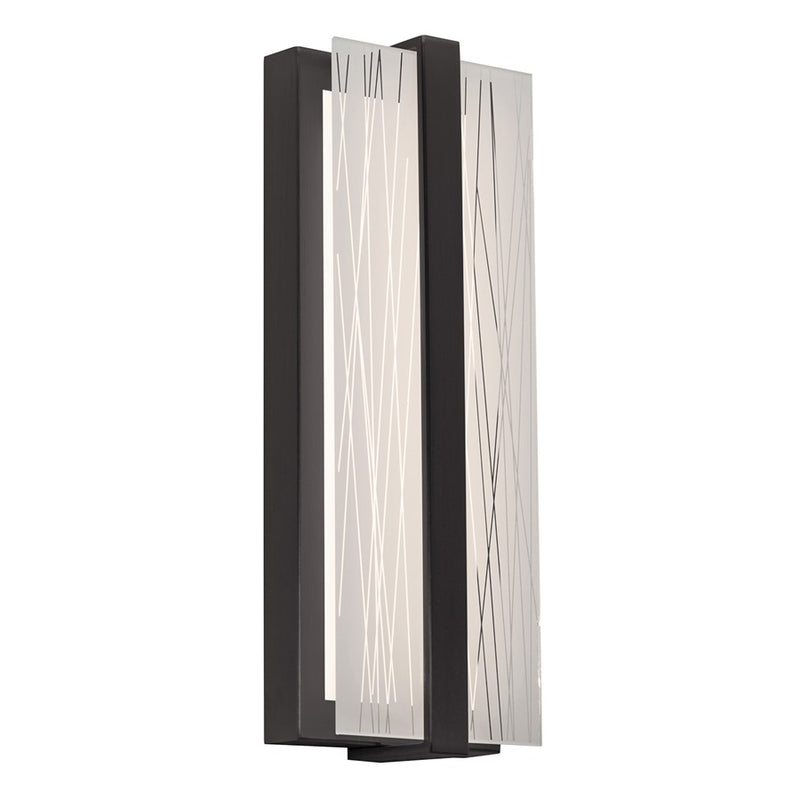 AFX Lighting Gallery 1Lt 14" LED Sconce, Black/Frosted Clear - GLYS0514LAJUDBK