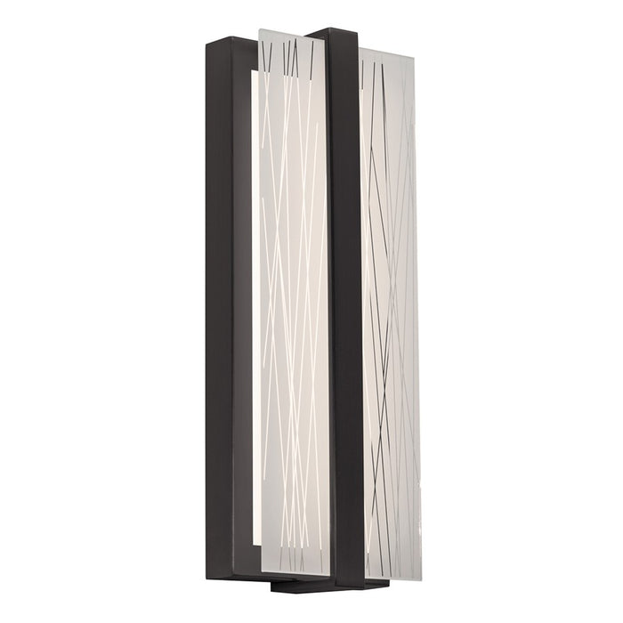 AFX Lighting Gallery 1Lt 14" LED Sconce, Black/Frosted Clear - GLYS0514LAJUDBK