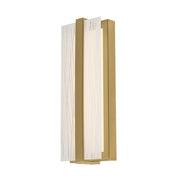 AFX Lighting Gallery 1Lt 14" LED Sconce, Brass/Frosted Clear - GLYS0514LAJUDLB