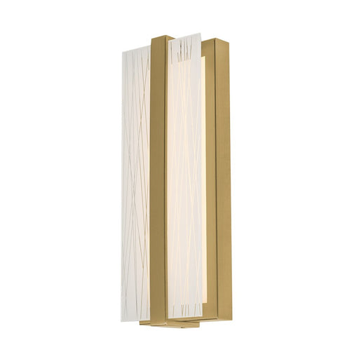 AFX Lighting Gallery 1Lt 14" LED Sconce, Brass/Frosted Clear - GLYS0514LAJUDLB