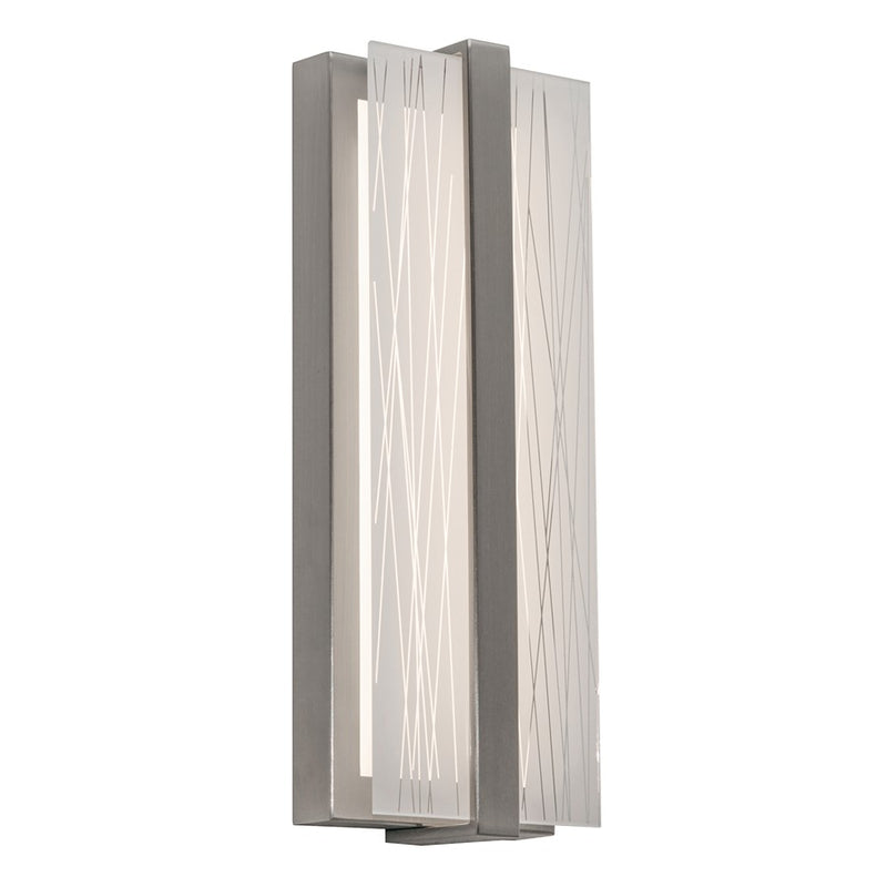 AFX Lighting Gallery 1Lt 14" LED Sconce, Nickel/Frosted Clear - GLYS0514LAJUDSN