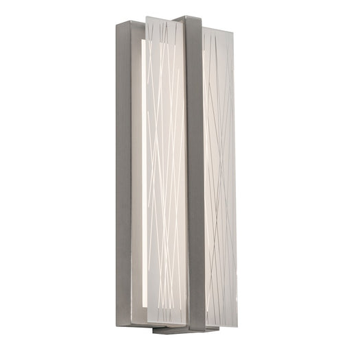 AFX Lighting Gallery 1Lt 14" LED Sconce, Nickel/Frosted Clear - GLYS0514LAJUDSN