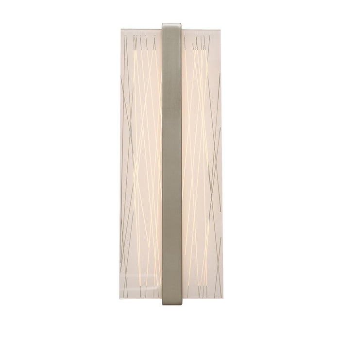 AFX Lighting Gallery 1Lt 14" LED Sconce, Nickel/Frosted Clear