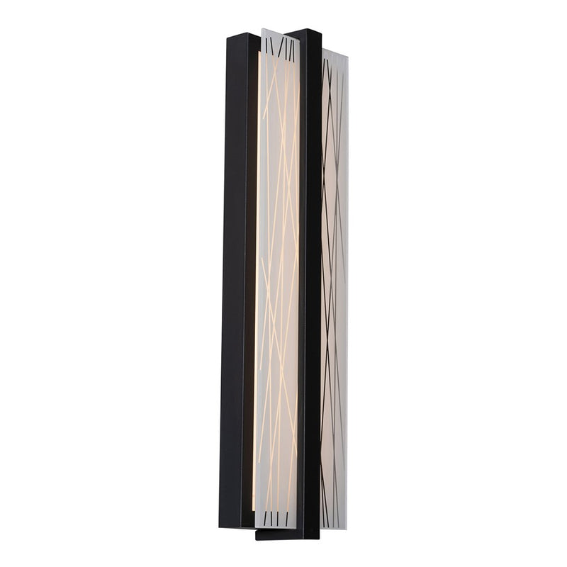 AFX Lighting Gallery 1Lt 20" LED Sconce, Black/Frosted Clear - GLYS0520LAJUDBK