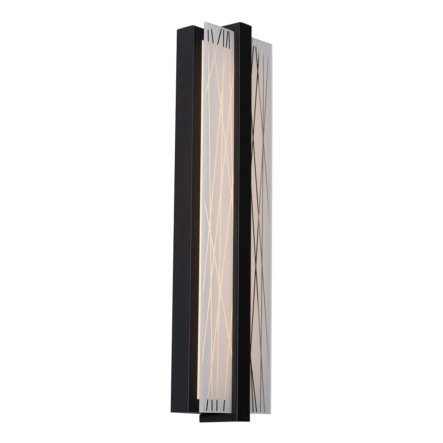 AFX Lighting Gallery 1Lt 20" LED Sconce, Black/Frosted Clear - GLYS0520LAJUDBK