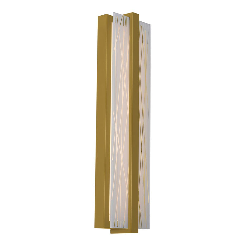 AFX Lighting Gallery 1Lt 20" LED Sconce, Brass/Frosted Clear - GLYS0520LAJUDLB