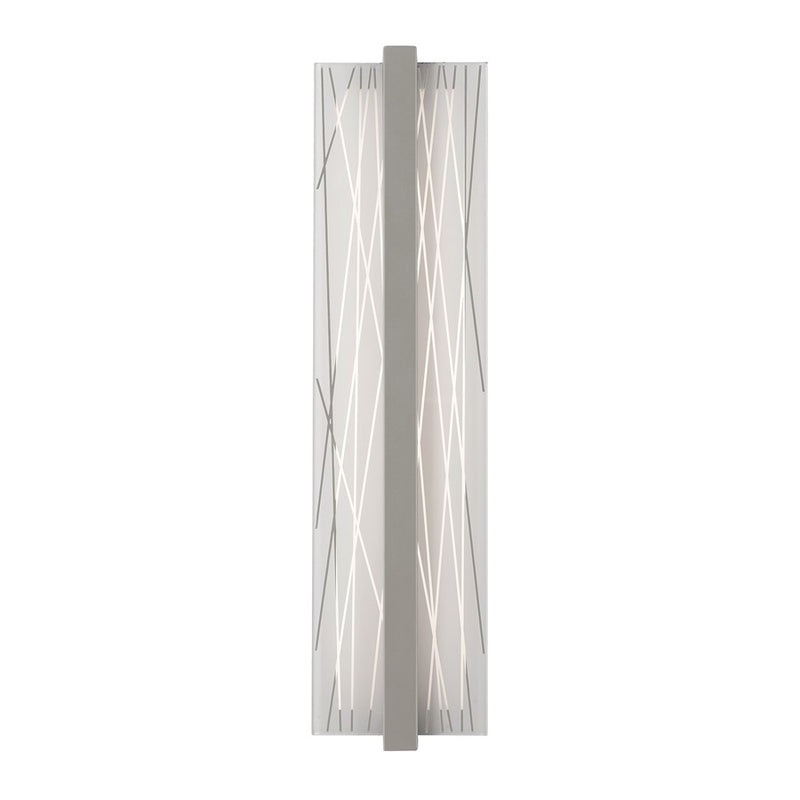 AFX Lighting Gallery 1Lt 20" LED Sconce, Nickel/Frosted Clear