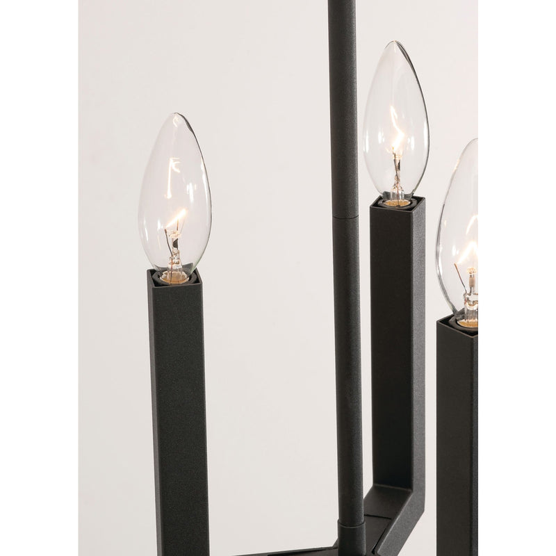 AFX Lighting Grace 36in 3-Light Linear Mini-Pendant | Transitional Black Steel | Kitchen Island & Dining Room | 42-108in | Model GRCP07CBBKLNR3