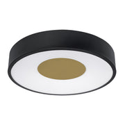 AFX Hazel 14in LED Flush Mount | Modern Black and White Acrylic | Hallway & Foyer | 14 x 14 x 2.5 in | Model HAZF14LAJUDBK