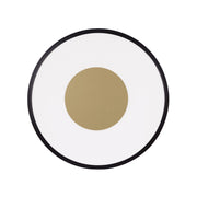AFX Hazel 14in LED Flush Mount | Modern Black and White Acrylic | Hallway & Foyer | 14 x 14 x 2.5 in | Model HAZF14LAJUDBK
